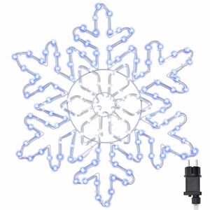 vidaXL Weihnachts Schneeflocke 156 LEDs Blau 55,5 x 55,5 x 0,75 cm PVC