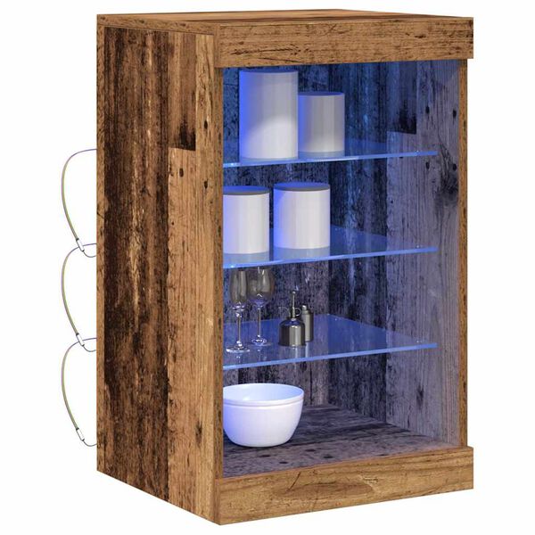 vidaXL LED-Sideboard Altholz 41 x 37 x 67 cm Holzwerkstoff