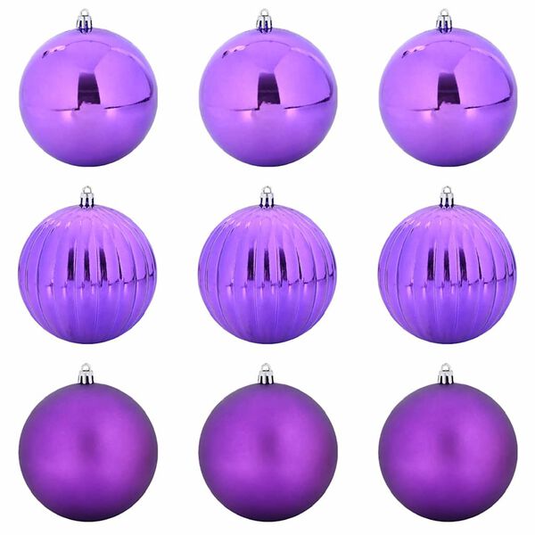 vidaXL Weihnachtskugel-Set 9 pcs Lila Kunststoff