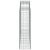 vidaXL Gabionen mit Hochbogen 7 Stk. 200x50x140/160cm Verzinktes Eisen