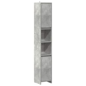 vidaXL Badezimmerschrank Betongrau 30x30x183,5 cm Holzwerkstoff