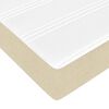 vidaXL Boxspringbett mit Matratze Creme 80 x 200 cm Stoff