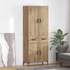 vidaXL Highboard Artisan-Eiche 69,5 x 34 x 180 cm Holzwerkstoff