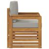 vidaXL Outdoor-Sofagarnitur mit Kissen Natur 71 x 63 x 73 cm