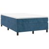 vidaXL Boxspringbett mit Matratze Dunkelblau 120x190 cm Samt