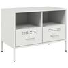 vidaXL TV-Schrank Wei&szlig; 68x39x50,5 cm Stahl