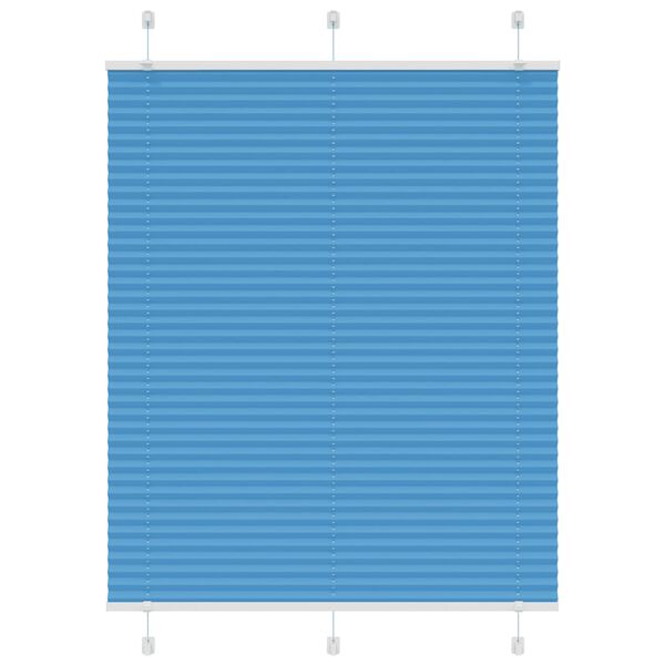 vidaXL Plissee Blau 105x100 cm Stoffbreite 104,4 cm Polyester