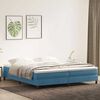 vidaXL Boxspringbett mit Matratze Dunkelblau 180x220 cm Samt