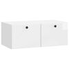 vidaXL Wandmontierter TV-Schrank 78,5 x 41 x 30 cm Hochglanz Wei&szlig;