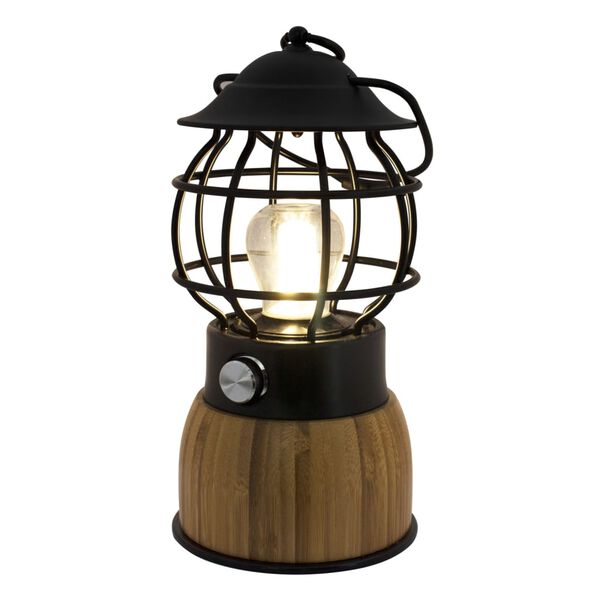 Eurotrail LED-Campinglampe Breeze Bambus Schwarz