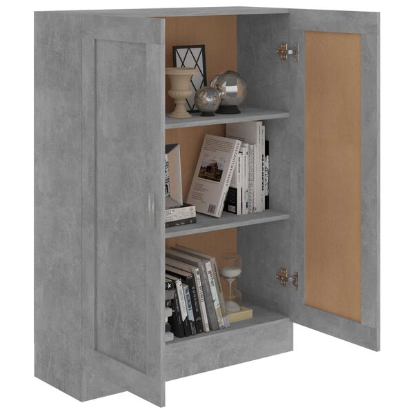 vidaXL Bücherschrank Betongrau 82,5x30,5x115 cm Holzwerkstoff