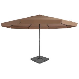 vidaXL Sonnenschirm mit Tragbarem Sonnenschirmst&auml;nder Taupe