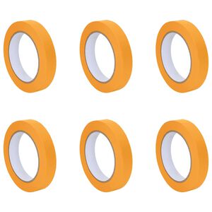 vidaXL Malerklebebänder 6 pcs Gelb 19mm x 50m Papier