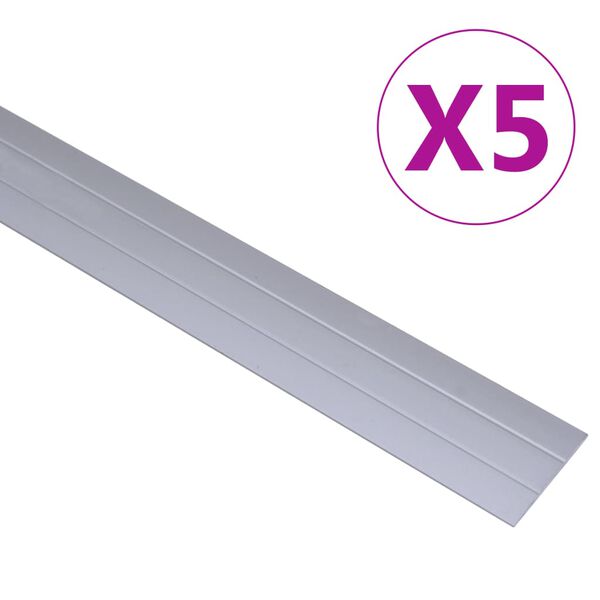 vidaXL &Uuml;bergangsprofil 5 Stk. Aluminium 134cm Silbern