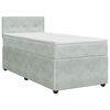 vidaXL Boxspringbett mit Matratze Hellgrau 90 x 190 cm Samt