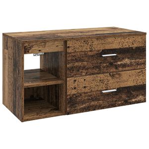 vidaXL Badezimmerm&ouml;bel-Set 2 Stk. Altholz Holzwerkstoff