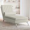 vidaXL Massage-Chaiselongue mit Nackenrolle Creme Samt