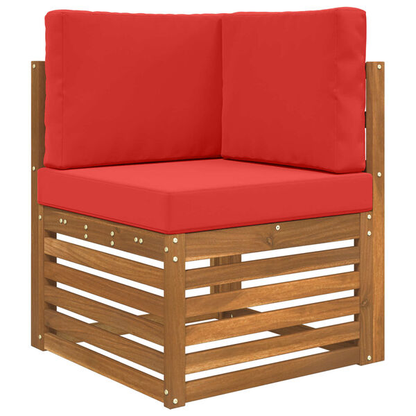 vidaXL Sofakissen f&uuml;r drau&szlig;en 3 pcs Rot Polyester