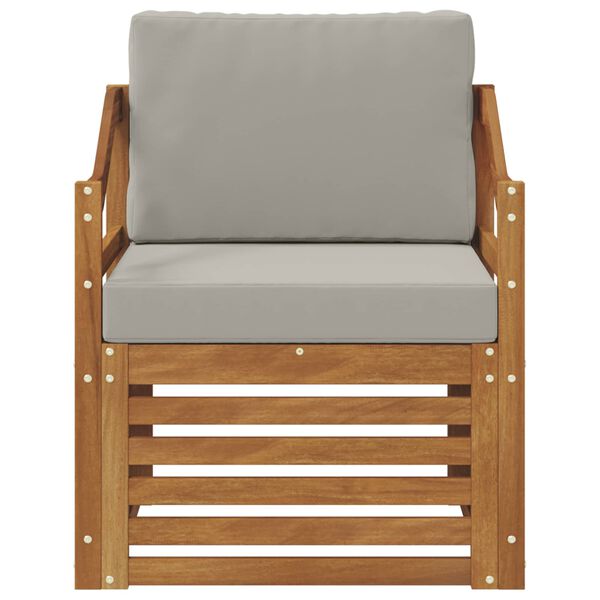 vidaXL Outdoor-Sofagarnitur mit Kissen Natur 67 x 63 x 73 cm