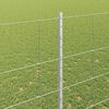 vidaXL Zaun mit Pfosten Silber 1,5 x 25 m Stahl