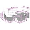 vidaXL Garten-Sofa-Set mit Kissen mit Speicher 8 pcs Schwarz