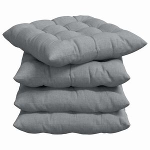 vidaXL Sitzkissen 4 stk. Stoff Hellgrau 40 x 40 x 6 cm