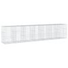 vidaXL Gabione mit Deckel 700x100x150 cm Verzinktes Eisen