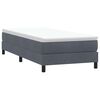 vidaXL Boxspringbett mit Matratze Dunkelgrau 90x210 cm Samt