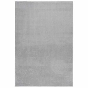 vidaXL Teppich Waschbar Flauschig Kurzflor 160x230 Rutschfest Grau