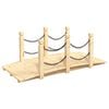 vidaXL Gartenbr&uuml;cke mit Kettengel&auml;nder 150x67x56 cm Massivholz Fichte
