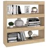 vidaXL B&uuml;cherregal/Raumteiler Sonoma-Eiche 100x30x103 cm