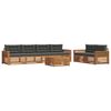 vidaXL Outdoor-Sofagarnitur mit Kissen 7 pcs Natur und Anthrazit
