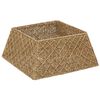 vidaXL Weihnachtsbaumkragen Quadratisch Natur 50 x 50 x 25 cm