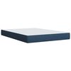 vidaXL Boxspringbett mit Matratze Blau 140x190 cm Stoff