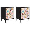 vidaXL Nachttisch MAINZ 2 stk. Schwarz Eichen-Optik 36 x 33 x 51 cm