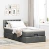 vidaXL Ottoman-Bett mit Matratze Dunkelgrau 80x200 cm Stoff