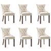 vidaXL Esszimmerst&uuml;hle 6 Stk. Beige Stoff