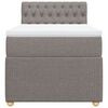 vidaXL Boxspringbett mit Matratze Taupe 90x200 cm Stoff