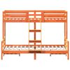 vidaXL Etagenbett 80x200/140x200 cm Wachsbraun Massivholz Kiefer