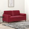 vidaXL 2-Sitzer-Sofa mit Kissen Weinrot 140 cm Samt