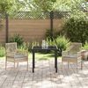 vidaXL Gartenstuhl 2 pcs Beige 53 x 60 x 85 cm Poly-Rattan