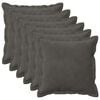 vidaXL Kissenbezug 6 pcs HOUTEN Dunkelgrau 30 x 30 cm Samt