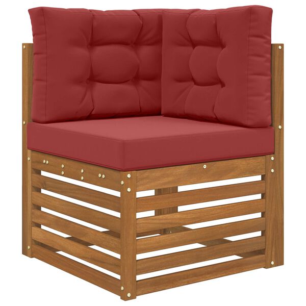 vidaXL Sofakissen f&uuml;r drau&szlig;en 3 pcs Weinrot Polyester