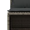 vidaXL 5-tlg. Garten-Sofagarnitur mit Kissen Grau Poly Rattan