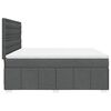vidaXL Boxspringbett mit Matratze Dunkelgrau 180x200 cm Stoff
