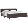 vidaXL Boxspringbett mit Matratze Dunkelbraun 180 x 200 cm Stoff