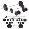 vidaXL Langhantel- und Kurzhantelset 90 kg