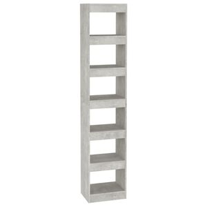 vidaXL B&uuml;cherregal/Raumteiler Betongrau 40x30x198 cm