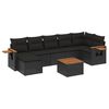 vidaXL Patio Sofa Set 8-Sitzer Black