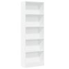vidaXL B&uuml;cherregal Wei&szlig; 60 x 24 x 176 cm Holzwerkstoff